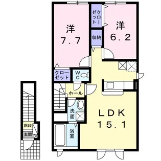 サンリット・エルム【2階】の間取り