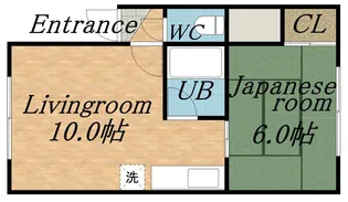 コーポ野中【103号室】の間取り