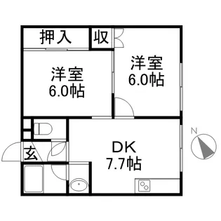 ビッグバーンズマンション伏古Ⅲ【0402号室】の間取り