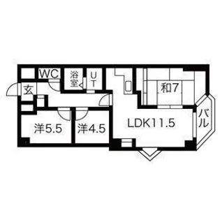 エクセルシュール二十四軒【10階】の間取り