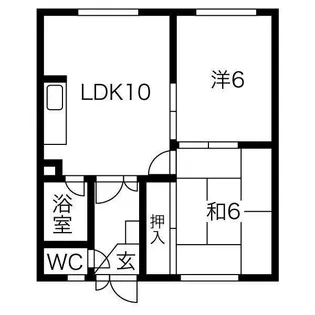 第一コーポ小野【205号室】の間取り