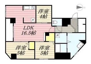 フランセレジデンシア スイート南麻生【4階】の間取り