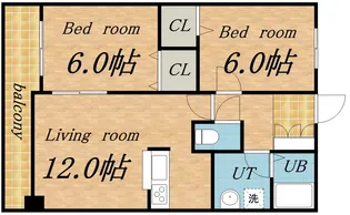 グレイスコート北18条【7階】の間取り