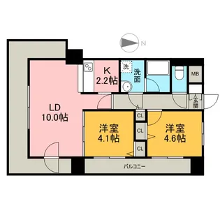 レジディア札幌駅前【8階】の間取り