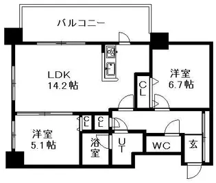 レジディア円山北5条【4階】の間取り