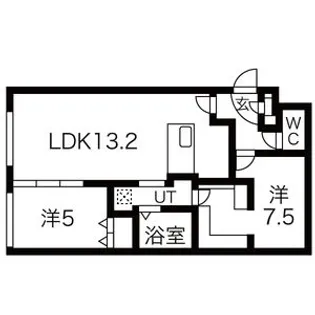 レブニーズ ザ・レジデンス 二十四軒 セカンド【4階】の間取り