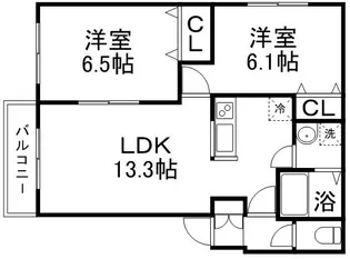 コートアバンティ【2階】の間取り