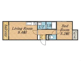 グリーンパーク旭25【2階】の間取り