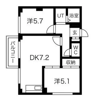 ライフゾーン野口【301号室】の間取り