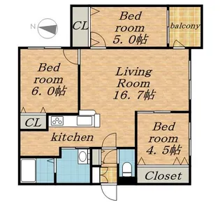 NUOVO STORIA EST (ヌーボ・ストリア・エスト)【4階】の間取り