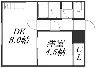 ハイツラブリーエイト【504号室】の間取り