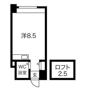 シャトー北24条【610号室】の間取り