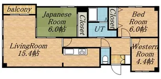 ピュアコート宮の森【2階】の間取り