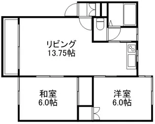 サンライズ八軒【0103号室】の間取り