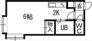 ミキハイツ【00101号室】の間取り