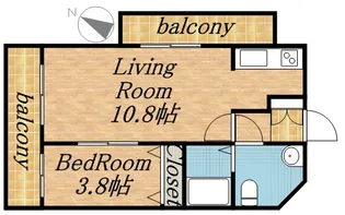 グランメール弘道舘第2【4階】の間取り