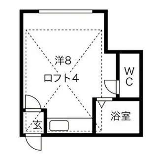 北27条クラブハウスB【102号室】の間取り
