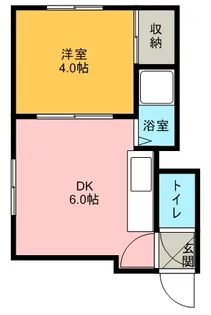 コーポラス19A棟【2階】の間取り