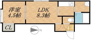 ハルニレ【0102号室】の間取り