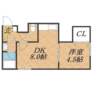 KINSEI E【201号室】の間取り