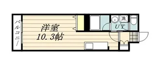 東洋ハイツ A棟【408号室】の間取り