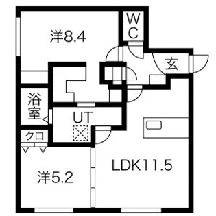 RESTS ON 琴似【4階】の間取り