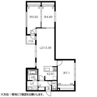CITY PREMIER(シティプレミア)北6条【0303号室】の間取り