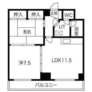オカダビル【303号室号室】の間取り