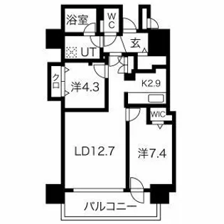 プレミスト札幌ターミナルタワー【10階】の間取り