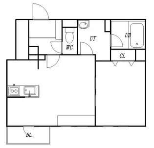 グリュックス・クレー麻生【202号室】の間取り
