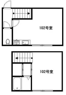 ハーモニー北18条【102号室】の間取り