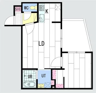 ラヴェーラ円山鳥居前【1階】の間取り
