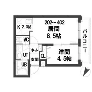 グランメールクラッセ13【1階】の間取り