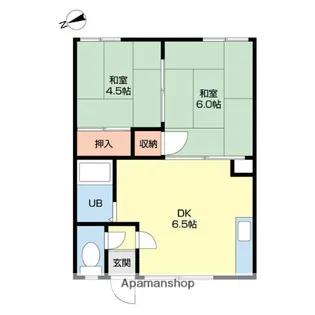 フラワーハイツB【2階】の間取り