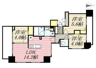 プレシス知事公館前WEST【8階】の間取り