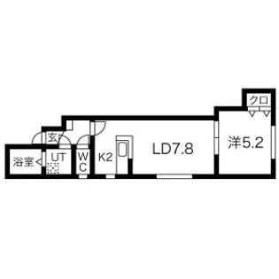 フォルム八軒【207号室】の間取り