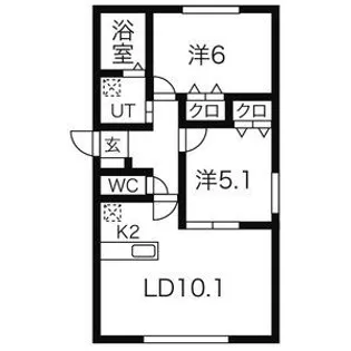 ブルームN33【1階】の間取り
