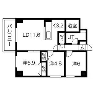 MODENA近代美術館【3階】の間取り