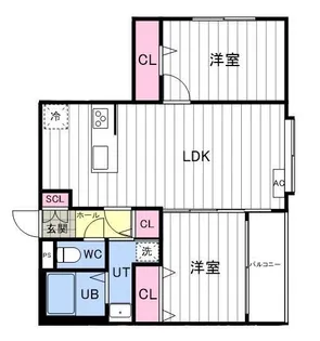 アルファスクエア南1西18【5階】の間取り