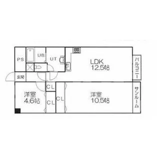 ノースビラ円山【10階】の間取り