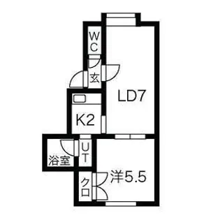 グレースハイツ麻生【202号室】の間取り
