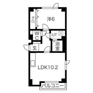 ライトハウス【102号室】の間取り