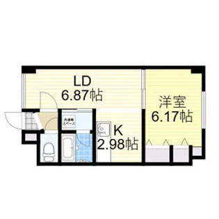 フロイデンス桑園【204号室】の間取り