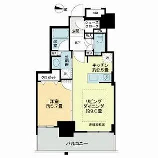 1LDKの間取り画像