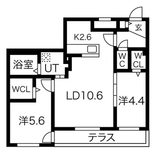 ブランシャール桑園STATION【1階】の間取り