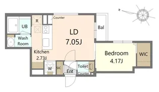 ALIVIS北23条【302号室】の間取り