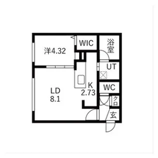 GRANDUKE八軒GENE【1階】の間取り