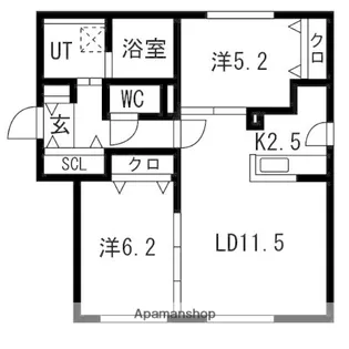GLACIA N32【1階】の間取り