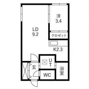 メルヴェーユ麻生【1階】の間取り