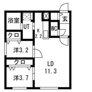 Ciel Serein円山【1階】の間取り